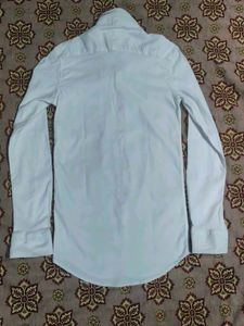 White Long Sleeve Button-Down Shirt