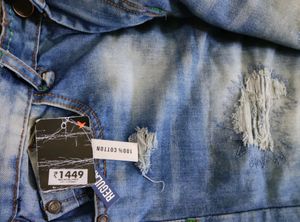 Pure Cotton, Brand New 32waist Ripped Jeans