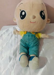Adorable Baby Boy Plush Doll in Dungarees – Soft &