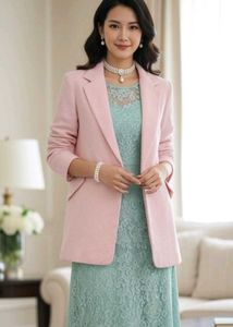 Pink Textured Blazer