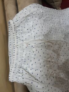 coins 1499 NEW White dotted  long Skirt