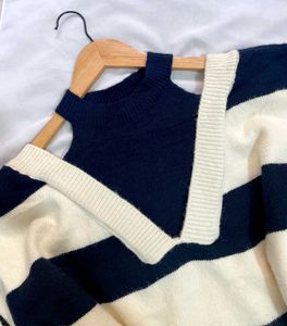 B2G2 🎁 Oversized Striped Knit Sweater C