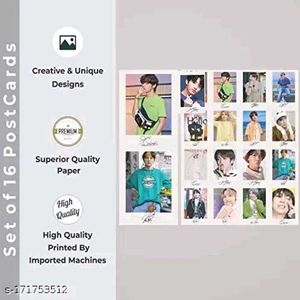 BTS Photocards With Signature (Pack Of 16)