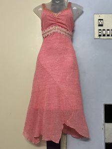 Yk21 Korean Pintrest Peach One Piece