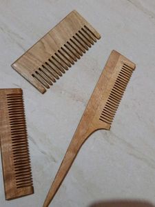 Wooden Hair Comb Set