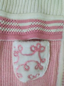 Cream And Pink Sweater