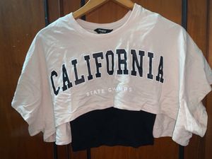 Oversized Crop T-shirt With Camisole