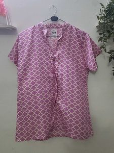 Patterned Lavender Blouse