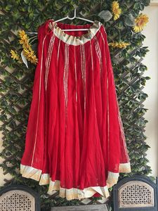 Red & Gold Ethnic Skirt