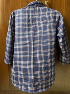 Frill Design Blue Shirt Style Upper
