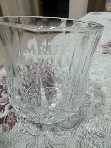 Crystal Glass set of 2( Amrut amalgam embossed)