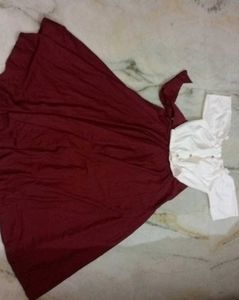 Cute Ruffled Top With Long Skirt