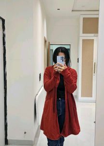 Red Long Sleeve Coat