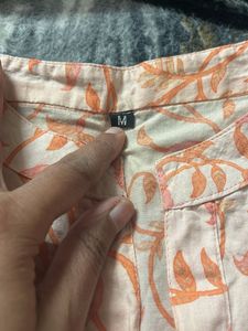 Elegant Floral orange Print Kurta pant  Set