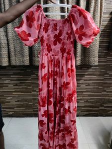 One Piece Red Printed Dress | Casual | XXL