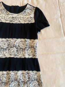 Black Dress with Lace Detail
