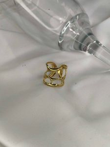 Anti tarnish Gold plated Openwork Ring