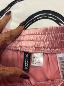 Pink Satin Shorts