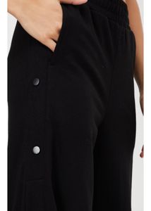 Black Wide Leg Button Pants