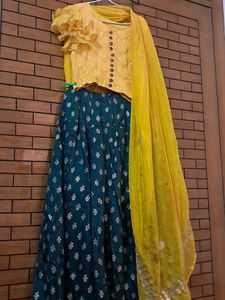 Pure Fabric  Croptop N Silk  Dupatta