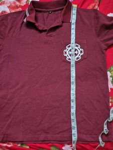Maroon Polo Style Tshirt For Men