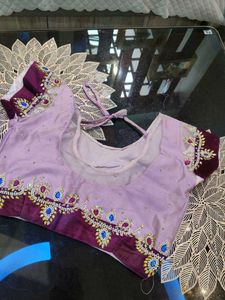 Embroidered Lilac Blouse💮💮