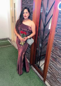 Beautiful One Shoulder Dress With Slit