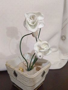 White Cute Flower Pot