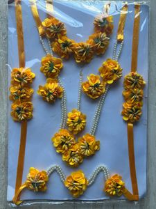 Haldi Ceremony artifical flower bridal set