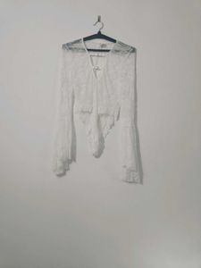 White lace bodysuit