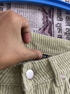 Corduroy Flared Ankle Length Pants