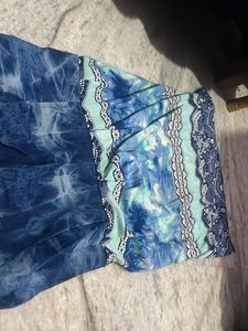 Tie Dye Strapless Dress