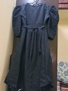 New* Black Puff Sleeve Dress