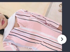Women Striped Crepe Calf Length Straight Kurta Lig