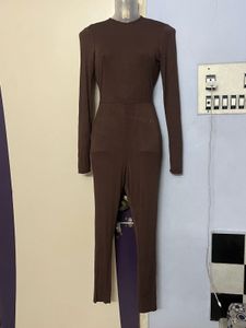 PRETTY LITTLE THINGS Brown JUMPSUIT
