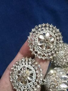 Silver Jhumka Earrings