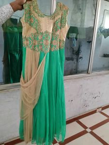 Elegant Green Ethnic Gown