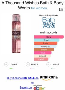 Bbw thousand wishes 10ml sample