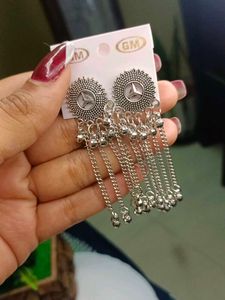 Oxidised Chain Earrings