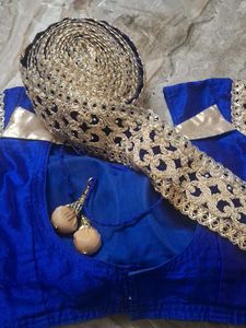 Royal Blue Embellished Blouse