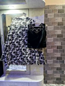 Beautiful Crop Top Skirt Duppta Dress