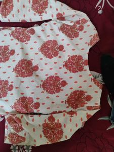 Pink Floral Kurta Set