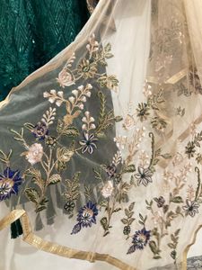 Green Embroidered Pakistani Suit