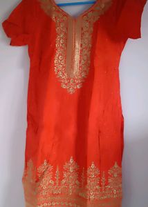 Orange Ethnic Dress