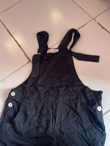 Cute Black Overalls