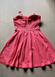 Coral Skater Mini Dress