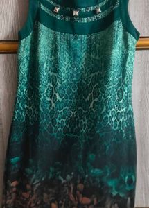 Emerald Green Animal Print Dress