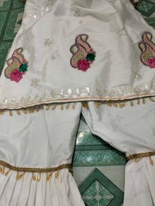 New White Gharara Suit Ne