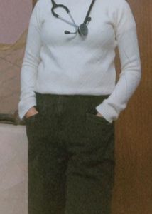 White Knit Sweater Pullover