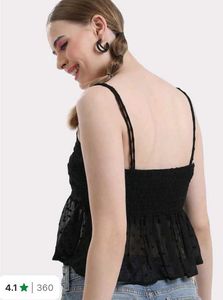 Black Polka Dot Cami Top